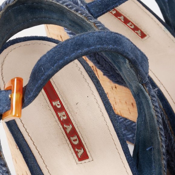 Prada Sport Bow Wedge Sandals - Picture 9 of 10